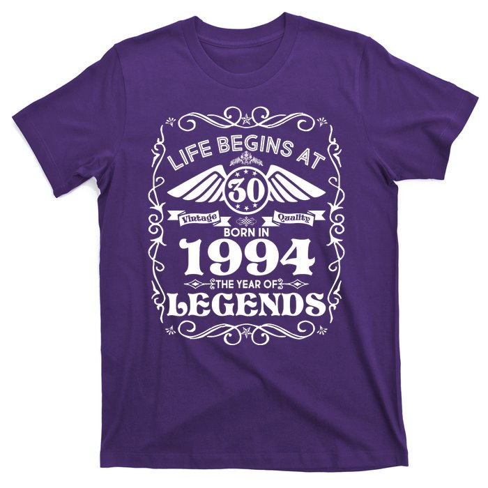 Life Begins At 30 Born In 1994 Year Of Legends T-Shirt