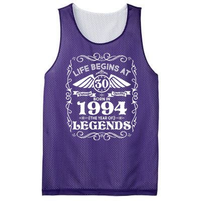 Life Begins At 30 Born In 1994 Year Of Legends Mesh Reversible Basketball Jersey Tank