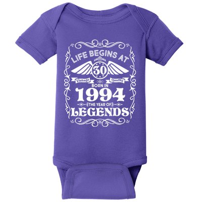 Life Begins At 30 Born In 1994 Year Of Legends Baby Bodysuit