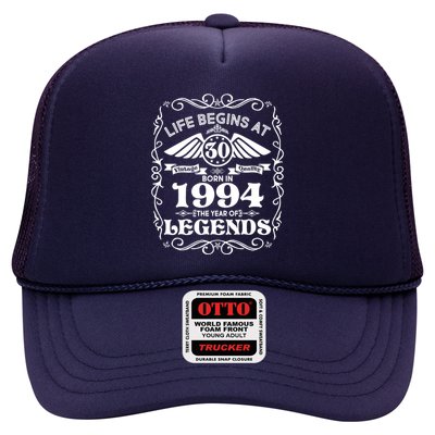 Life Begins At 30 Born In 1994 Year Of Legends Trucker Hat