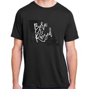 Louisiana Born And Raised Adult ChromaSoft Performance T-Shirt