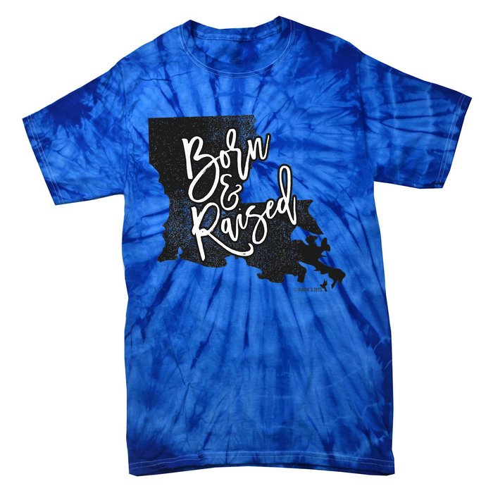 Louisiana Born And Raised Tie-Dye T-Shirt