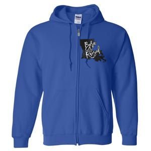 Louisiana Born And Raised Full Zip Hoodie