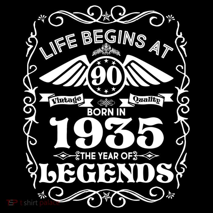 Life Begins At 90 Born In 1935 Year Of Legends Sustainable Bucket Hat