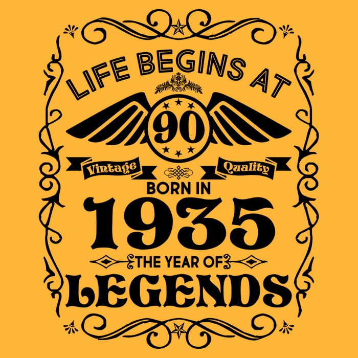 Life Begins At 90 Born In 1935 Year Of Legends Trucker Hat