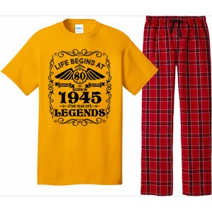 Life Begins At 80 Born In 1945 Year Of Legends Pajama Set