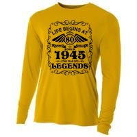 Life Begins At 80 Born In 1945 Year Of Legends Cooling Performance Long Sleeve Crew