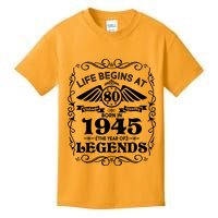 Life Begins At 80 Born In 1945 Year Of Legends Kids T-Shirt