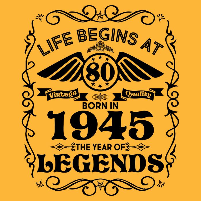 Life Begins At 80 Born In 1945 Year Of Legends Kids T-Shirt