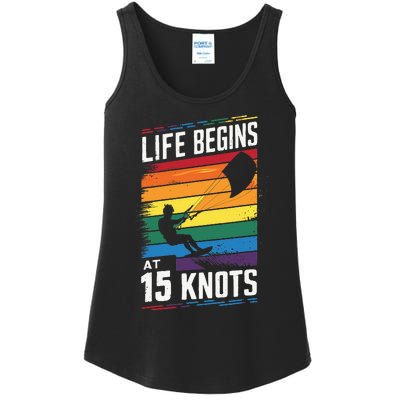 Life Begins At 15 Knots Ladies Essential Tank