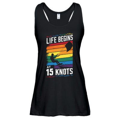 Life Begins At 15 Knots Ladies Essential Flowy Tank