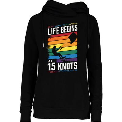 Life Begins At 15 Knots Womens Funnel Neck Pullover Hood