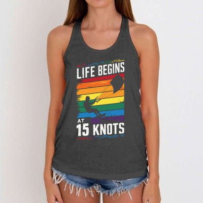 Life Begins At 15 Knots Women's Knotted Racerback Tank