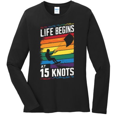 Life Begins At 15 Knots Ladies Long Sleeve Shirt