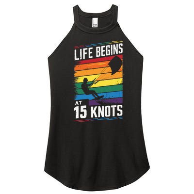 Life Begins At 15 Knots Women's Perfect Tri Rocker Tank