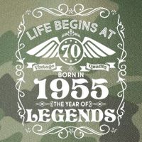 Life Begins At 70 Born In 1955 Year Of Legends Legacy Tie Dye Trucker Hat