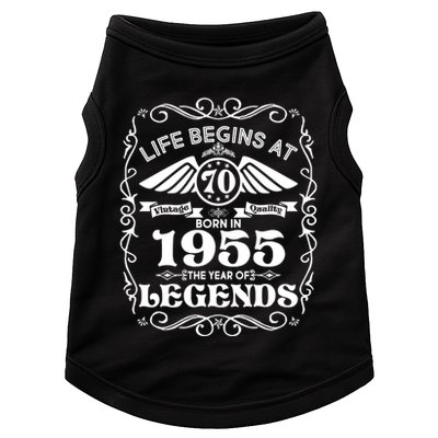 Life Begins At 70 Born In 1955 Year Of Legends Doggie Tank