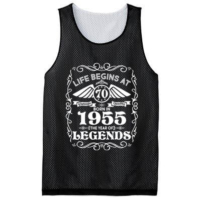 Life Begins At 70 Born In 1955 Year Of Legends Mesh Reversible Basketball Jersey Tank