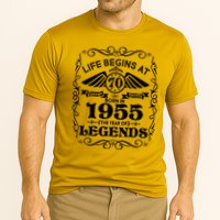Life Begins At 70 Born In 1955 Year Of Legends Performance Shirt