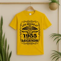 Life Begins At 70 Born In 1955 Year Of Legends T-Shirt