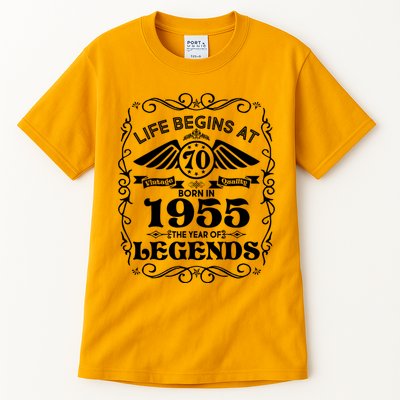Life Begins At 70 Born In 1955 Year Of Legends Tall T-Shirt