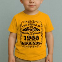 Life Begins At 70 Born In 1955 Year Of Legends Toddler T-Shirt