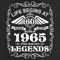 Life Begins At 60 Born In 1965 Year Of Legends Cool Comfort Performance Bucket Hat