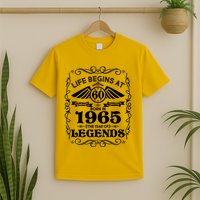 Life Begins At 60 Born In 1965 Year Of Legends T-Shirt