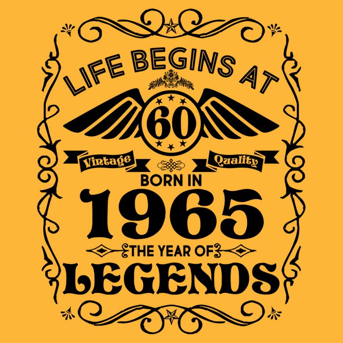 Life Begins At 60 Born In 1965 Year Of Legends Visor