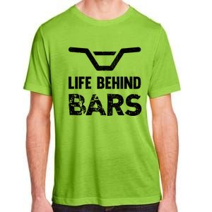 Life Behind Bars Distressed Bmx Gift Adult ChromaSoft Performance T-Shirt