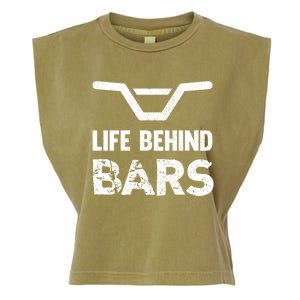 Life Behind Bars Distressed Bmx Gift Garment-Dyed Women's Muscle Tee