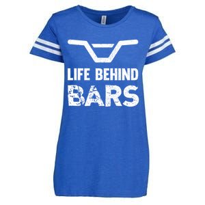 Life Behind Bars Distressed Bmx Gift Enza Ladies Jersey Football T-Shirt