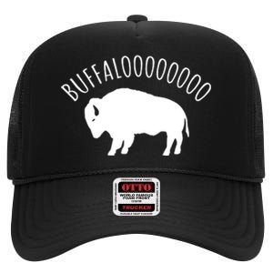 Lucky Buffalo Buffalooo Bison Nature Wildlife Design High Crown Mesh Back Trucker Hat