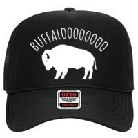 Lucky Buffalo Buffalooo Bison Nature Wildlife Design High Crown Mesh Back Trucker Hat