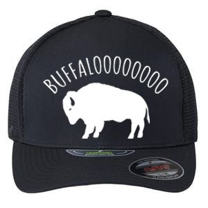 Lucky Buffalo Buffalooo Bison Nature Wildlife Design Flexfit Unipanel Trucker Cap