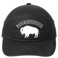 Lucky Buffalo Buffalooo Bison Nature Wildlife Design 7-Panel Snapback Hat