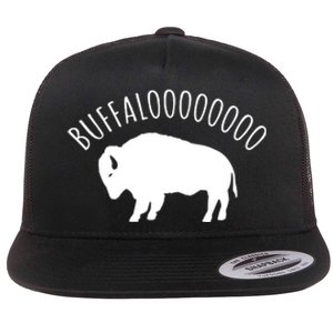 Lucky Buffalo Buffalooo Bison Nature Wildlife Design Flat Bill Trucker Hat