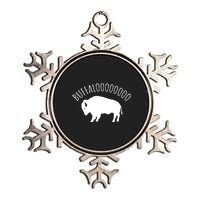 Lucky Buffalo Buffalooo Bison Nature Wildlife Design Metallic Star Ornament