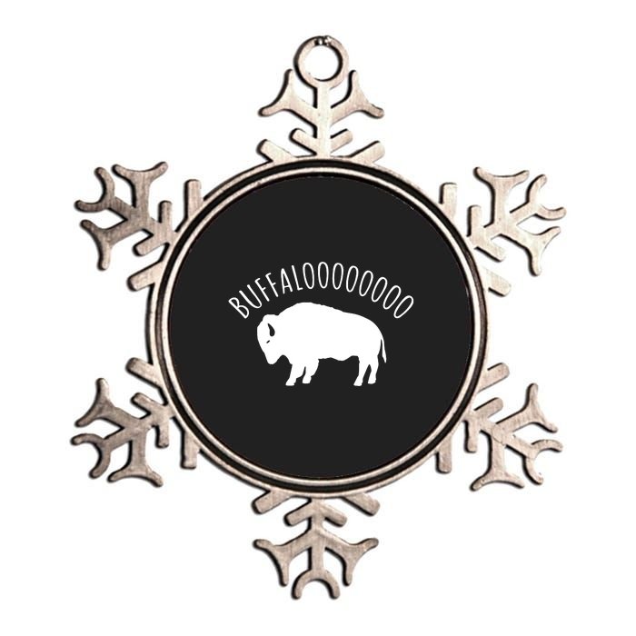 Lucky Buffalo Buffalooo Bison Nature Wildlife Design Metallic Star Ornament