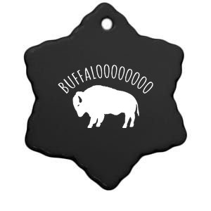 Lucky Buffalo Buffalooo Bison Nature Wildlife Design Ceramic Star Ornament