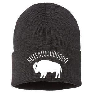 Lucky Buffalo Buffalooo Bison Nature Wildlife Design Sustainable Knit Beanie