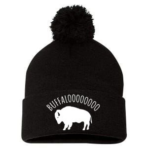 Lucky Buffalo Buffalooo Bison Nature Wildlife Design Pom Pom 12in Knit Beanie