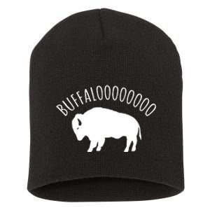 Lucky Buffalo Buffalooo Bison Nature Wildlife Design Short Acrylic Beanie