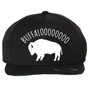 Lucky Buffalo Buffalooo Bison Nature Wildlife Design Wool Snapback Cap