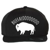 Lucky Buffalo Buffalooo Bison Nature Wildlife Design Wool Snapback Cap