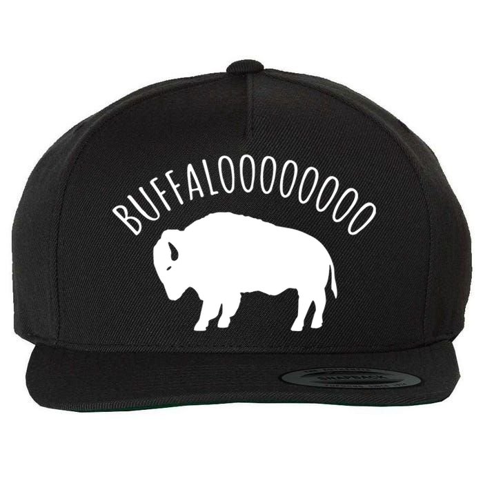 Lucky Buffalo Buffalooo Bison Nature Wildlife Design Wool Snapback Cap