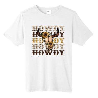 Leopard Boho Bull Skull Sunflower Howdy Western Decor Tall Fusion ChromaSoft Performance T-Shirt