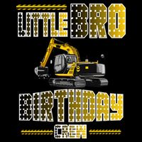 Little Bro Brother Of The Birthday Crew Party Excavator Sweatshirt