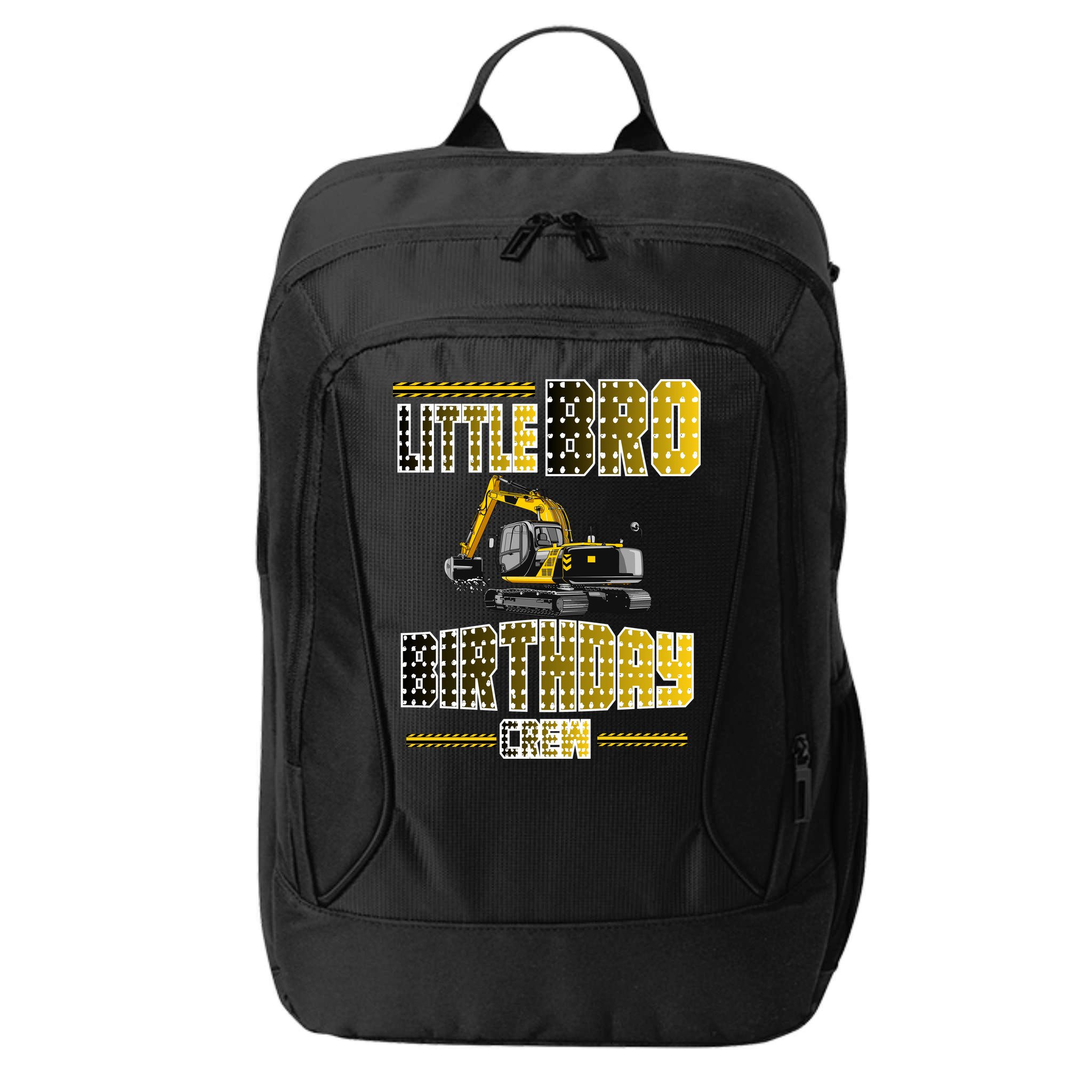 Little Bro Brother Of The Birthday Crew Party Excavator City Backpack