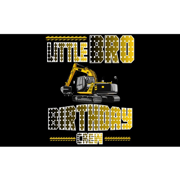 Little Bro Brother Of The Birthday Crew Party Excavator Bumper Sticker